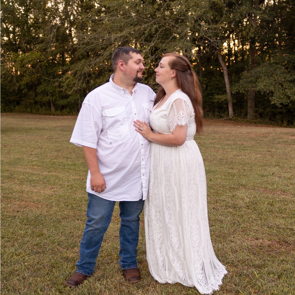 White Lace Maxi Dress - Romantic Boho Gown